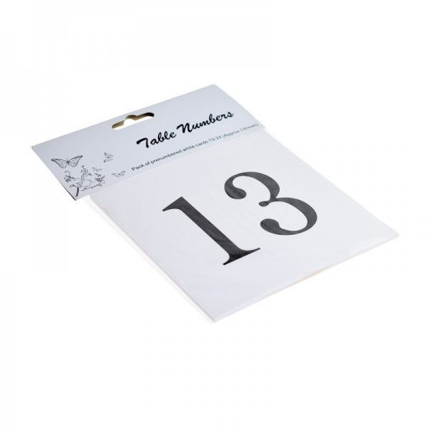 Table Number Cards ~ 1-12 / 13-24